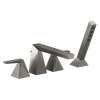 T4743-KS-PR Trillian Delta Trillian Two-Handle Roman Tub Trim with Hand Shower, Lumicoat Black Stainless