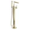 T4743-PN-PR-FL Trillian Delta Trillian Single Handle Floor Mount Tub Filler Trim, Lumicoat Polished Nickel