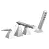 T4743-PR Trillian Delta Trillian Two-Handle Roman Tub Trim with Hand Shower, Lumicoat Chrome