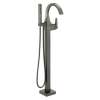 T4746-KS-PR-FL Trillian Delta Trillian Single Handle Floor Mount Tub Filler Trim, Lumicoat Black Stainless
