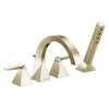 T4746-PN-PR Trillian Delta Trillian Two-Handle Roman Tub Trim with Hand Shower, Lumicoat Polished Nickel