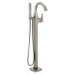 T4746-SS-PR-FL Trillian Delta Trillian Single Handle Floor Mount Tub Filler Trim, Lumicoat Stainless