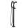 T4756-BLLHP-FL Dorval Delta Dorval Single Handle Floor Mount Tub Filler Trim-Less Handle, Matte Black