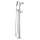 T4756-LHP-FL Dorval Delta Dorval Single Handle Floor Mount Tub Filler Trim-Less Handle, Chrome