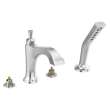 T4756-LHP Dorval Delta Dorval Roman Tub with Hand Shower Trim-Less Handles, Chrome