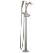 T4756-SSLHP-FL Dorval Delta Dorval Single Handle Floor Mount Tub Filler Trim-Less Handle, Stainless