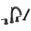 T4759-BL Trinsic Delta Trinsic Roman Tub Trim with Hand Shower, Matte Black