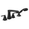 T4764-BL Ashlyn Delta Ashlyn Roman Tub Trim with Hand Shower, Matte Black