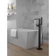 T4767-BLFL Ara Delta Ara Single Handle Floor Mount Tub Filler Trim with Hand Shower, Matte Black