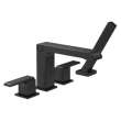 T4767-BL Ara Delta Ara Roman Tub Trim with Hand Shower, Matte Black