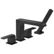 T4767-BL Ara Delta Ara Roman Tub Trim with Hand Shower, Matte Black