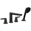 T4771-BL Galeon Delta Galeon 4-Hole Roman Tub Trim with Hand Shower, Matte Black