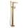 T4774-CZFL Zura Delta Zura Single Handle Floor Mount Tub Filler Trim with Hand Shower, Champagne Bronze