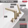 T4774-CZ Zura Delta Zura 4-hole Roman Tub with Handshower Trim, Champagne Bronze