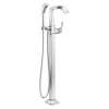 T4776-FL Stryke Delta Stryke Single Handle Floor Mount Tub Filler Trim, Chrome