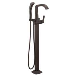 T4776-RBFL Stryke Delta Stryke Single Handle Floor Mount Tub Filler Trim, Venetian Bronze