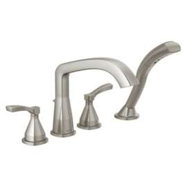 T4776-SS Stryke Delta Stryke Four Hole Roman Tub Trim, Stainless