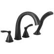 T4777-BL Stryke Delta Stryke Four Hole Roman Tub Trim, Matte Black