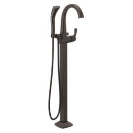 T4777-RBFL Stryke Delta Stryke Single Handle Floor Mount Tub Filler Trim, Venetian Bronze