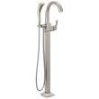 T4777-SSFL Stryke Delta Stryke Single Handle Floor Mount Tub Filler Trim, Stainless