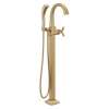 T47776-CZFL Stryke Delta Stryke Single Handle Floor Mount Tub Filler Trim, Champagne Bronze