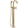 T47776-CZFL Stryke Delta Stryke Single Handle Floor Mount Tub Filler Trim, Champagne Bronze