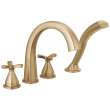 T47776-CZ Stryke Delta Stryke Four Hole Roman Tub Trim, Champagne Bronze
