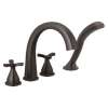 T47776-RB Stryke Delta Stryke Four Hole Roman Tub Trim, Venetian Bronze