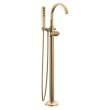 T4788-CZ-PR-LHP-FL Tetra Delta Tetra Floor Mount Tub Filler Trim, Lumicoat Champagne Bronze