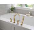 T4788-CZ-PR-LHP Tetra Delta Tetra Roman Tub Trim with Hand Shower, Lumicoat Champagne Bronze