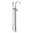 T4788-SS-PR-LHP-FL Tetra Delta Tetra Floor Mount Tub Filler Trim, Lumicoat Stainless