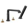 T4789-BLLHP Tetra Delta Tetra Roman Tub Trim with Hand Shower, Matte Black