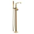 T4789-CZ-PR-LHP-FL Tetra Delta Tetra Floor Mount Tub Filler Trim, Lumicoat Champagne Bronze