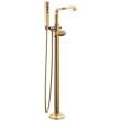 T4789-CZ-PR-LHP-FL Tetra Delta Tetra Floor Mount Tub Filler Trim, Lumicoat Champagne Bronze