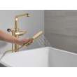 T4789-CZ-PR-LHP-FL Tetra Delta Tetra Floor Mount Tub Filler Trim, Lumicoat Champagne Bronze