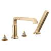 T4789-CZ-PR-LHP Tetra Delta Tetra Roman Tub Trim with Hand Shower, Lumicoat Champagne Bronze