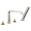T4789-SS-PR-LHP Tetra Delta Tetra Roman Tub Trim with Hand Shower, Lumicoat Stainless