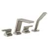 T4799-SS-PR Pivotal Delta Pivotal Roman Tub with Hand Shower Trim, Lumicoat Stainless