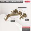 T57766-CZWL Stryke Delta Stryke Wall Mounted Tub Filler, Champagne Bronze