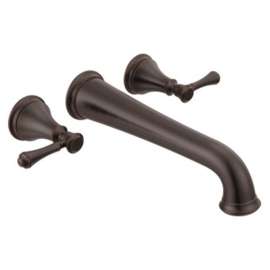 T5797-RBWL Cassidy Delta Cassidy Wall Mounted Tub Filler, Venetian Bronze