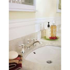 Two Cross Bath Faucet / Bidet Handle Kit in Brilliance Polished Nickel