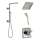 KSH-T17064-62283-SS Ashlyn Square Emerge Shower Faucet Kit, Brushed Stainless