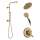 KSH-T17094-52433-CZ Linden Round Emerge Shower Faucet Kit, Champagne Bronze