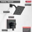 T17299-BL-M TRIM T17299-BL SHOWER PIVOTAL
