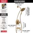 T17433-CZ-I Kayra Round In2ition Tub/Shower Faucet, Champagne Bronze