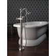 T4797-SSFL-LHP Cassidy Single Handle Floor Mount Tub Filler Trim with Hand Shower Less Handle in Stainless