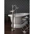 T4797-SSFL-LHP Cassidy Single Handle Floor Mount Tub Filler Trim with Hand Shower Less Handle in Stainless