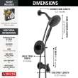 Delta Nicoli(R): Monitor(R) 14 Series Tub and Shower with SureDock(R) Hand Shower, 144749-BL-HS
