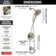 Delta Nicoli(R): Monitor(R) 14 Series Tub and Shower with SureDock(R) Hand Shower, 144749-SS-HS