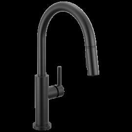 Delta Nicoli(R): Single Handle Pull-Down Kitchen Faucet, 19867LF-BL